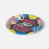 モダンバチェロレッテチョーク絵を描ボードとSIP ペーパープレート (アングル)