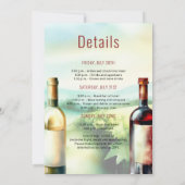 モダンバチェロレッテワインの試飲の目的地 招待状 (裏面)