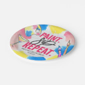 モダンバチェロレッテ絵を描大理石とSIP ペーパープレート (アングル)