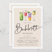 モダンバチェロレッテ週末 招待状 (正面/裏面)