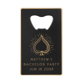 モダンバチュラーパーティウィークエンドエーストランプのポーカーカード クレジットカード栓抜き (裏面)