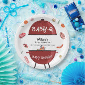 モダンバックヤードBBQベビーシャワー ペーパープレート (パーティー)