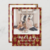 モダンバッファローエレガントプライドメリースクリプシンプルトH ポストカード (正面/裏面)