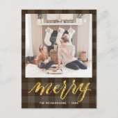 モダンバッファローエレガントプライドメリースクリプシンプルトH ポストカード (正面)