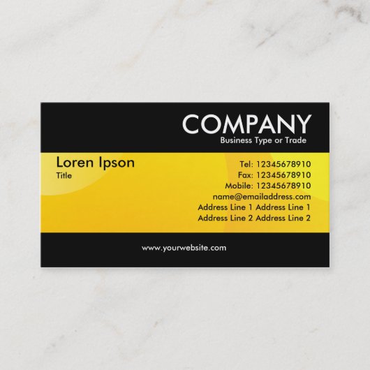 -モダンバブルクラウド黄 名刺 (正面)