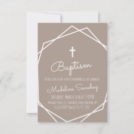 モダンバプテスフレームベビー献身招待状 招待状