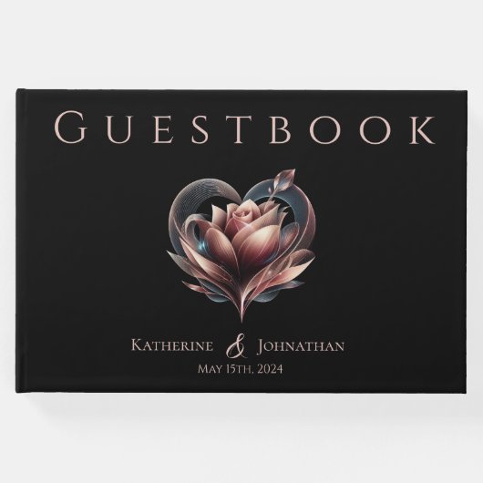 モダンバラとハート結婚 ゲストブック (正面)