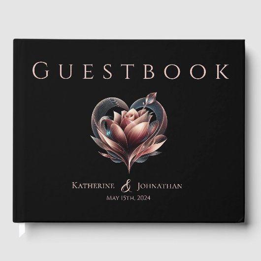 モダンバラとハート結婚 ゲストブック (正面)