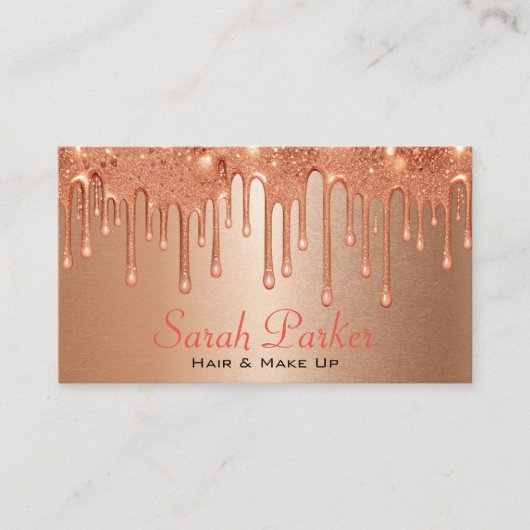 モダンバラエレガントグリッタードリップアーティスト 名刺 (正面)