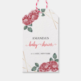 モダンバラエレガントフローラスウィートベビーシャワーズ ギフトタグ
