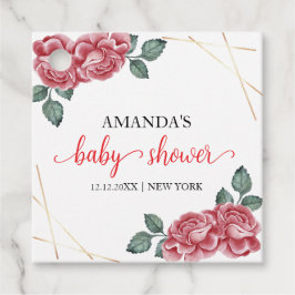 モダンバラエレガントフローラスウィートベビーシャワーズ フェイバータグ