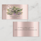 モダンバラエレガント金ゴールドダイアモンズシックロータス 名刺 (正面/裏面)