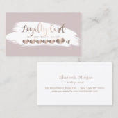 モダンバラエレガント金ゴールドハート、ブラシストローク白 ロイヤリティカード