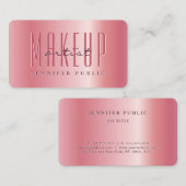 モダンバラエレガント金ゴールドラグジュアリーメイクアップアーティスト 名刺 (正面/裏面)