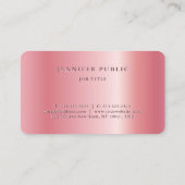 モダンバラエレガント金ゴールドラグジュアリーメイクアップアーティスト 名刺 (裏面)