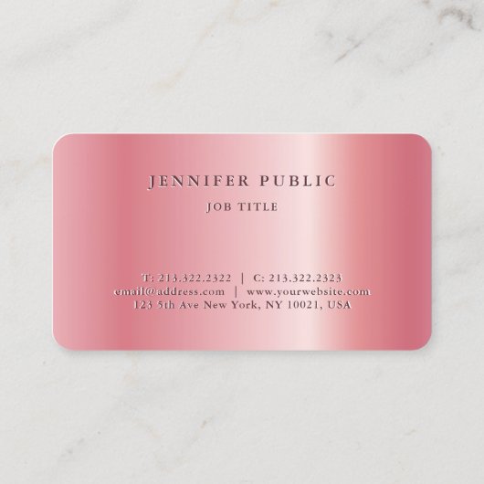 モダンバラエレガント金ゴールドラグジュアリーメイクアップアーティスト 名刺 (裏面)