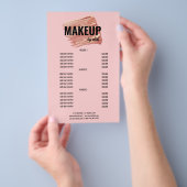 モダンバラエレガント金ゴールド口紅のストロークメイク チラシ (ハンドル)