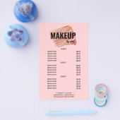 モダンバラエレガント金ゴールド口紅のストロークメイク チラシ (シングル)