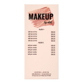 モダンバラエレガント金ゴールド口紅のストロークメイク ラックカード (裏面)