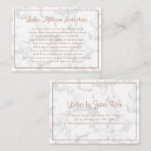 モダンバラエレガント金ゴールド大理石アフターケアラーズ 名刺 (正面/裏面)