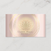 モダンバラエレガント金ゴールド、金ゴールドサークルLotus 名刺 (正面)