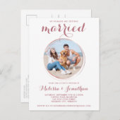 モダンバラカスタム金ゴールドペットフォトドッグ結婚ズ インビテーションポストカード (正面/裏面)