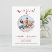 モダンバラカスタム金ゴールドペットフォトドッグ結婚ズ 招待状 (スタンド正面)