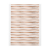 モダンバラゴールドフォイルストライプズモノグラム結婚ズ ラップアラウンドラベル (シート)