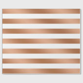 モダンバラゴールドフォイルストライプトレンディー結婚ズ ラッピングペーパー (フラット)