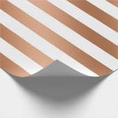 モダンバラゴールドフォイルストライプトレンディー結婚ズ ラッピングペーパー (角)