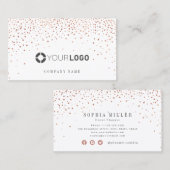 モダンバラシンプル金ゴールドグリッター会社のロゴ 名刺 (正面/裏面)