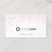 モダンバラシンプル金ゴールドグリッター会社のロゴ 名刺 (正面)