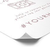 モダンバラスクリプト共有愛の結婚ハッシュタグ ポスター (角)