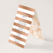 モダンバラストライプ金ゴールド結婚式プログラム (裏面)