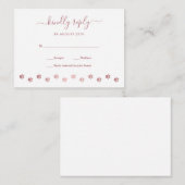 モダンバラパーソナライズされた金ゴールドドッグペットウェディングRSVP ノートカード (正面/裏面)