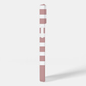 モダンバラピンクと白ストライプモノグラム Case-Mate iPhoneケース (裏面 / 右)