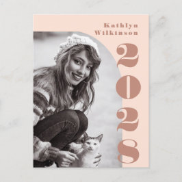 モダンバラピンクアーはっきりしたチスクリプト写真グラード 案内ポストカード