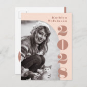 モダンバラピンクアーはっきりしたチスクリプト写真グラード 案内ポストカード (正面/裏面)