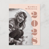 モダンバラピンクアーはっきりしたチスクリプト写真グラード 案内ポストカード (正面)