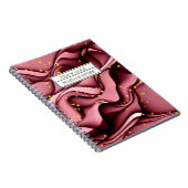 モダンバラフェイクグリッター名パーソナライズされた ノートブック (右側)