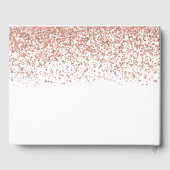 モダンバラフェイクグリッター結婚の ゲストブック (裏面)