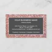 モダンバラフェイク金ゴールドグリッター蹄形ファリアー 名刺 (裏面)