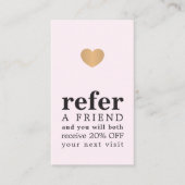 モダンバラフェイク金ゴールドハートサロン 紹介カード (正面)