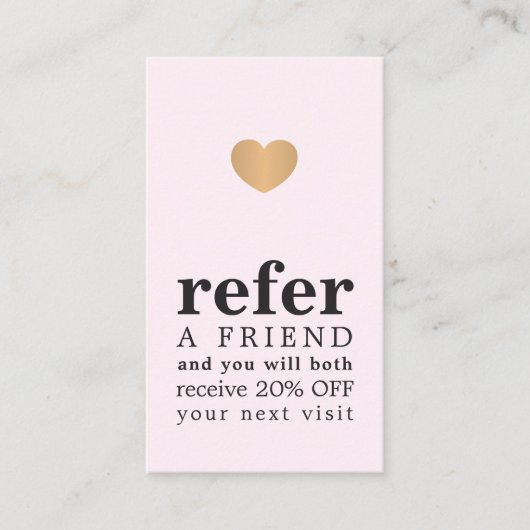 モダンバラフェイク金ゴールドハートサロン 紹介カード (正面)