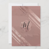 モダンバラフェイク金ゴールドフォイル結婚三角形 招待状 (裏面)