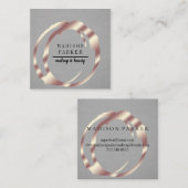 モダンバラフェイク金ゴールド抽象芸術スクエアブシンホテル スクエア名刺 (正面/裏面)