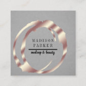 モダンバラフェイク金ゴールド抽象芸術スクエアブシンホテル スクエア名刺 (正面)