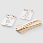 モダンバラホワイトフローラ結婚式 プログラム ハンドファン (組立なし)