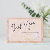 モダンバラマーブルブライダルシャワーサンキューカード サンキューカード (スタンド正面)