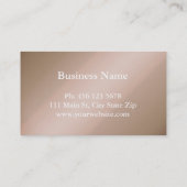 モダンバラミニマル金ゴールドサークルホワイトモノグラム 名刺 (裏面)